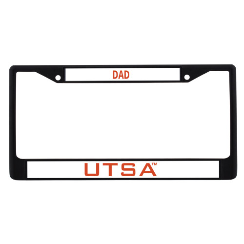 UTSA Dad Metal License Plate Frame in Black