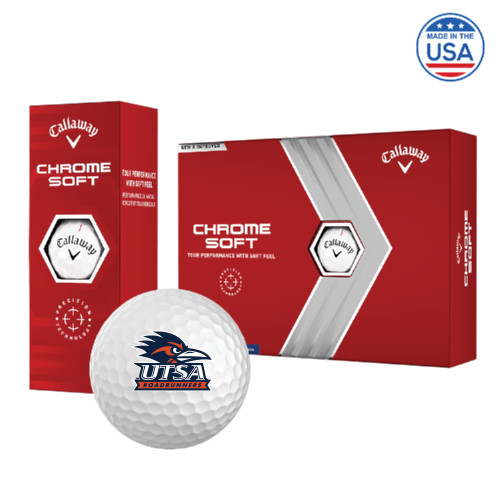  Callaway Chrome Soft Golf Balls 12/pkg - UTSA Primary Mark