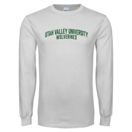  White Long Sleeve T Shirt - UVU Collegiate