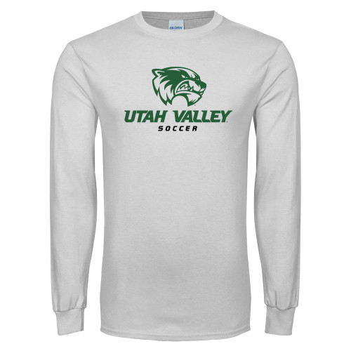  White Long Sleeve T Shirt - Soccer
