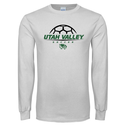  White Long Sleeve T Shirt - Wolverines Soccer