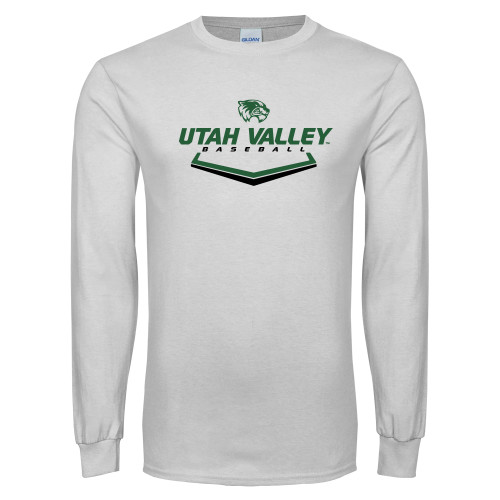  White Long Sleeve T Shirt - Wolverines Baseball