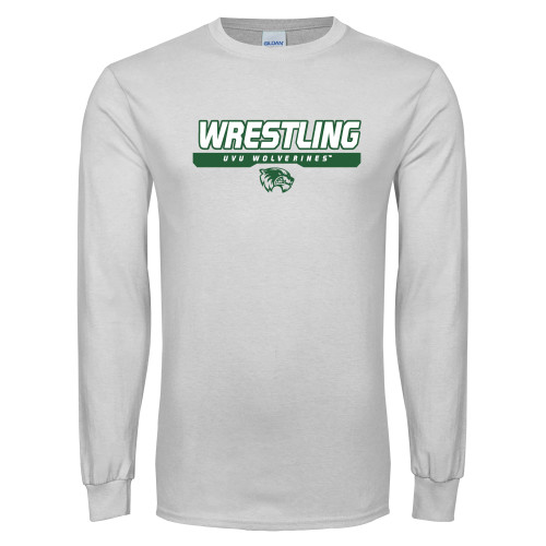  White Long Sleeve T Shirt - UVU Wrestling