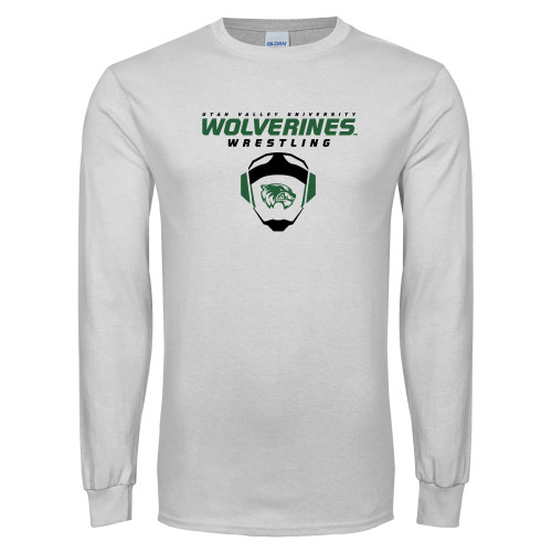  White Long Sleeve T Shirt - Wolverine Wrestling