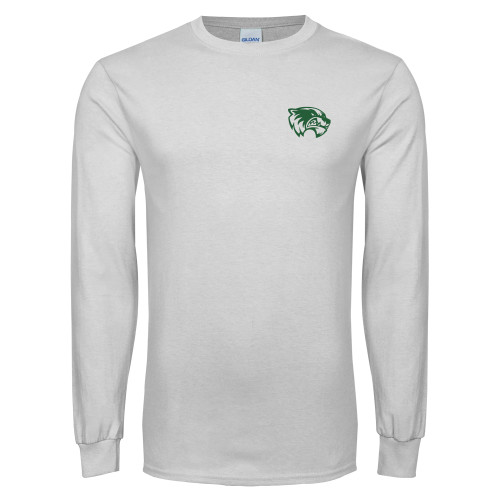  White Long Sleeve T Shirt - Primary Logo