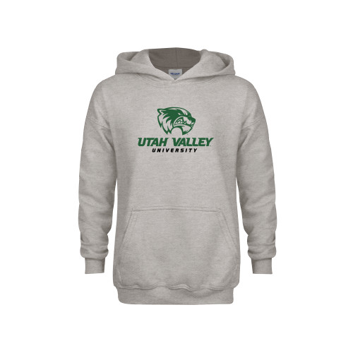  Youth Grey Fleece Hood - Utah Valley University