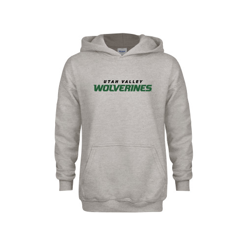  Youth Grey Fleece Hood - Utah Valley Wolverines