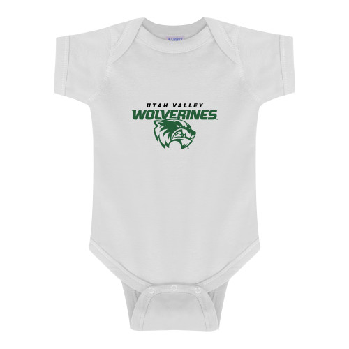  White Infant Onesie - Secondary Logo