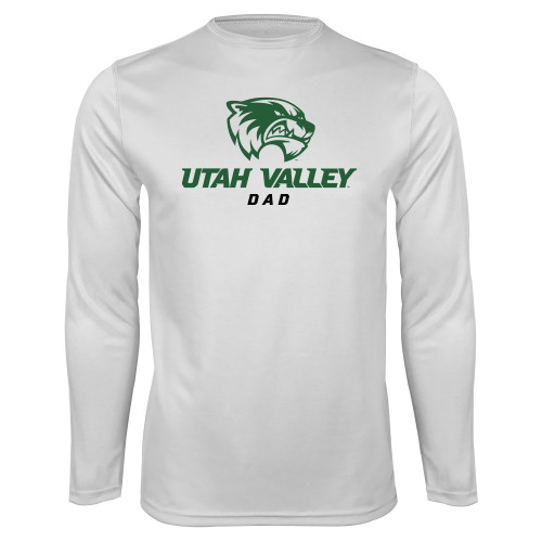  White Performance Long Sleeve Shirt - Dad