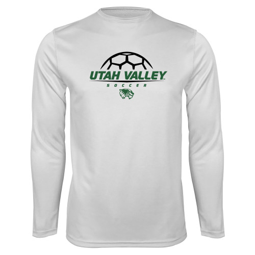  White Performance Long Sleeve Shirt - Wolverines Soccer