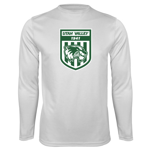  White Performance Long Sleeve Shirt - UVU Soccer