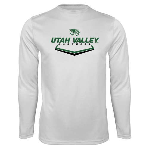  White Performance Long Sleeve Shirt - Wolverines Baseball