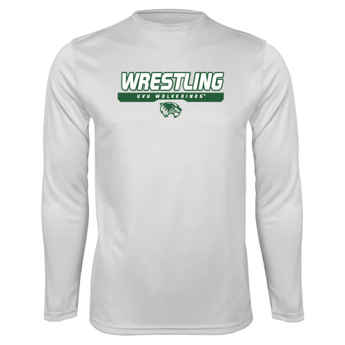  White Performance Long Sleeve Shirt - UVU Wrestling