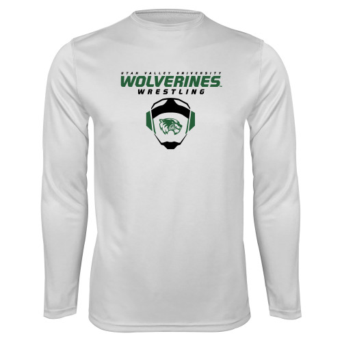  White Performance Long Sleeve Shirt - Wolverine Wrestling