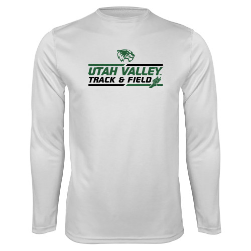  White Performance Long Sleeve Shirt - Wolverines Track & Field
