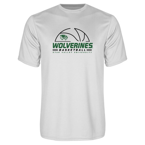  White Performance Tee - UVU Basketball