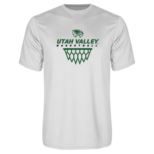  White Performance Tee - Wolverines Basketball