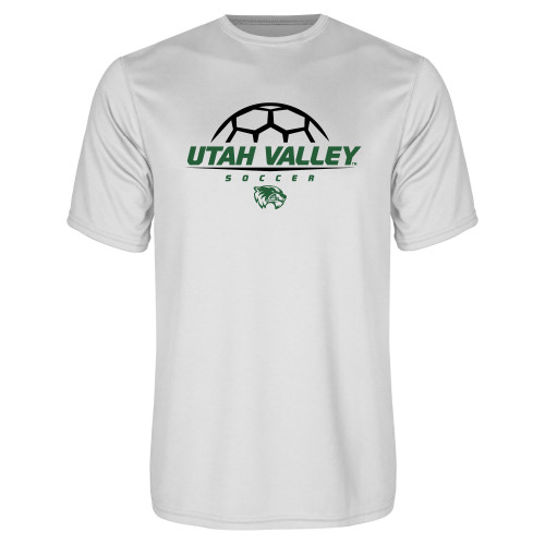  White Performance Tee - Wolverines Soccer