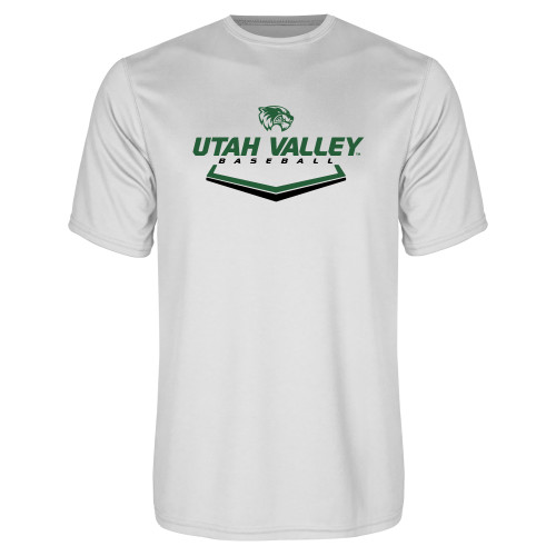  White Performance Tee - Wolverines Baseball