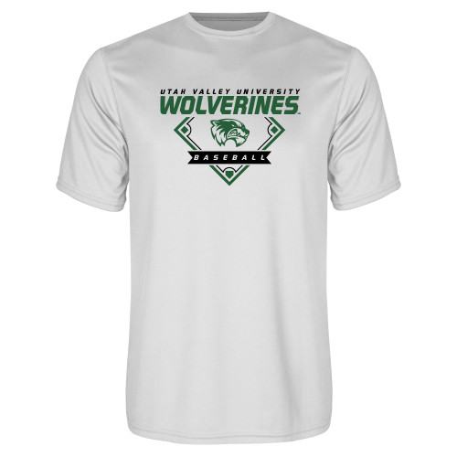  White Performance Tee - UVU Baseball