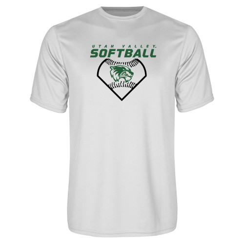  White Performance Tee - Wolverine Softball