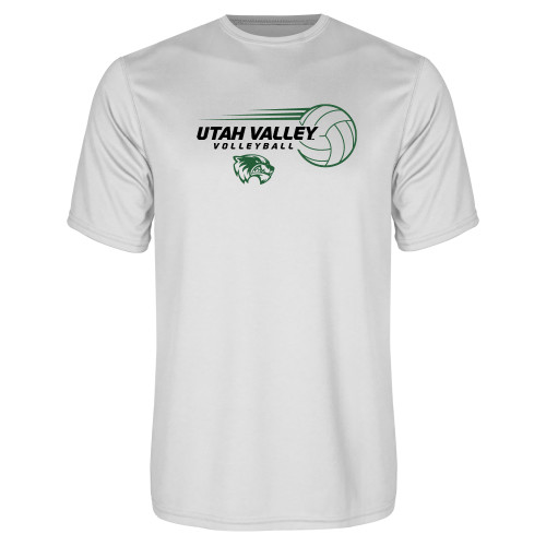  White Performance Tee - Wolverine Volleyball