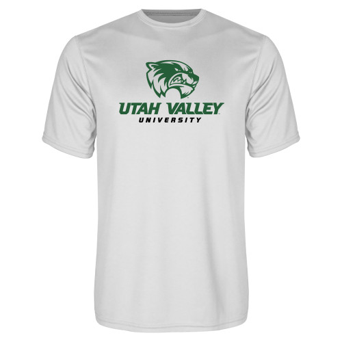  White Performance Tee - Utah Valley University