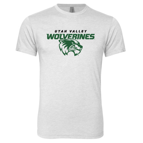  Next Level Heather White Triblend Tee - Secondary Logo