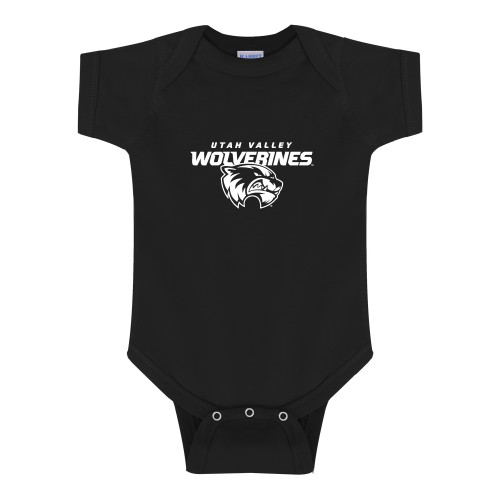  Black Infant Onesie - Secondary Logo