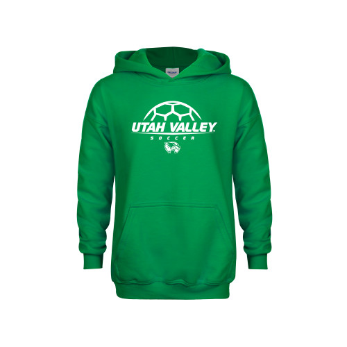  Youth Kelly Green Fleece Hoodie - Wolverines Soccer