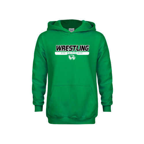  Youth Kelly Green Fleece Hoodie - UVU Wrestling