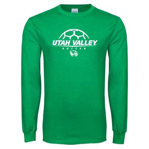  Kelly Green Long Sleeve T Shirt - Wolverines Soccer