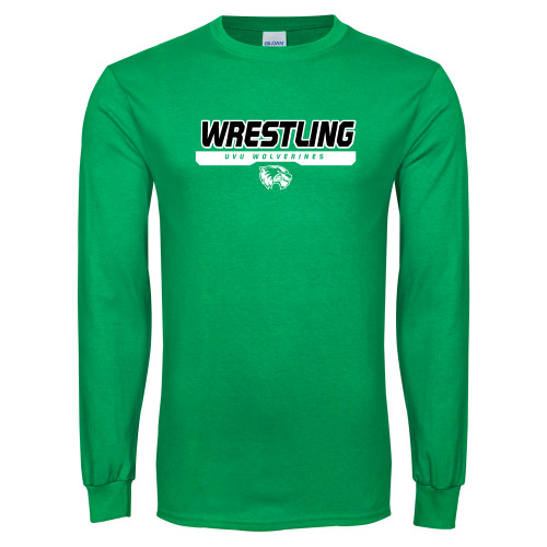  Kelly Green Long Sleeve T Shirt - UVU Wrestling