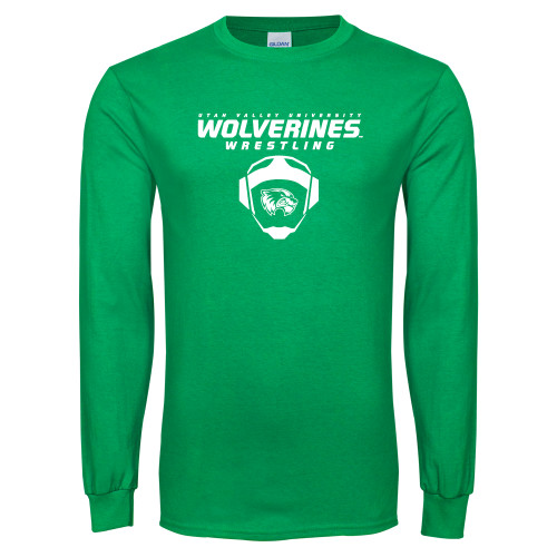  Kelly Green Long Sleeve T Shirt - Wolverine Wrestling