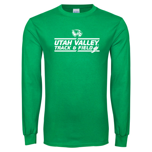  Kelly Green Long Sleeve T Shirt - Wolverines Track & Field