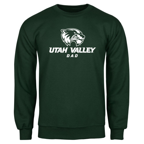  Dark Green Fleece Crew - Dad