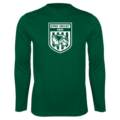 Dark Green Performance Long Sleeve Shirt - UVU Soccer