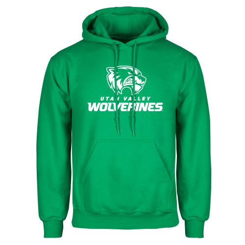  Kelly Green Fleece Hoodie - Utah Valley Wolverines Logo