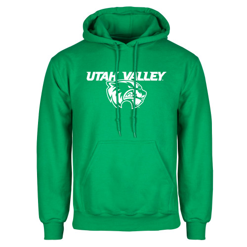  Kelly Green Fleece Hoodie - Utah Valley Logo
