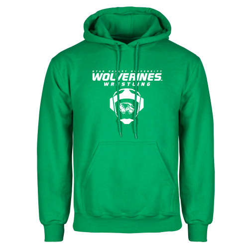  Kelly Green Fleece Hoodie - Wolverine Wrestling