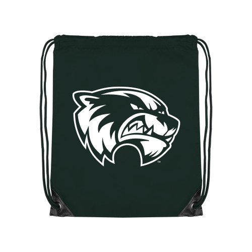  Dark Green Drawstring Backpack - Primary Logo