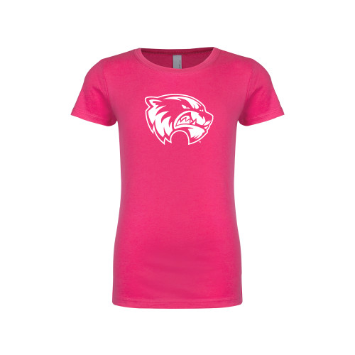  Next Level Girls Fuchsia Fashion Fit T Shirt - Primary Logo