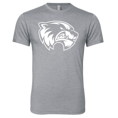  Next Level Heather Grey Triblend Tee - Primary Logo