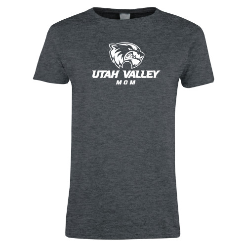  Womens Dark Heather Short Sleeve Tee - Mom