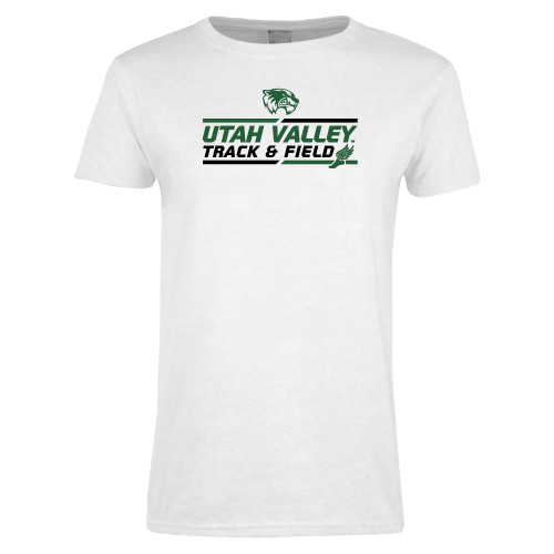  Womens White Short Sleeve Tee - Wolverines Track & Field