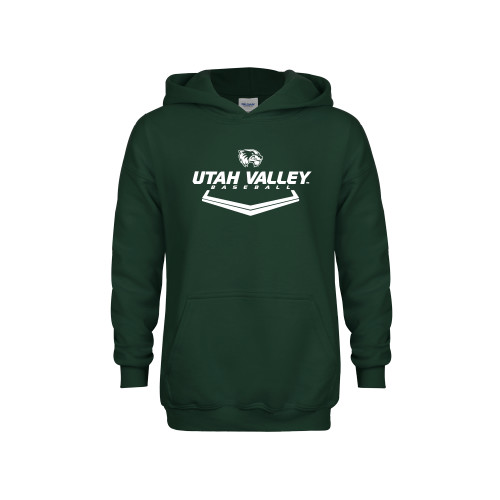  Youth Dark Green Fleece Hoodie - Wolverines Baseball