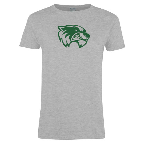  Womens Grey Short Sleeve Tee - Primary Logo