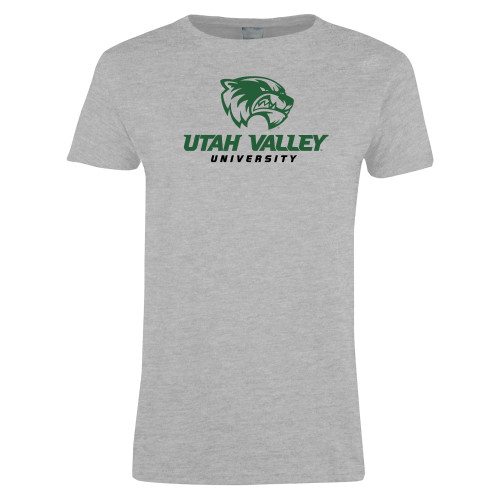  Womens Grey Short Sleeve Tee - Utah Valley University