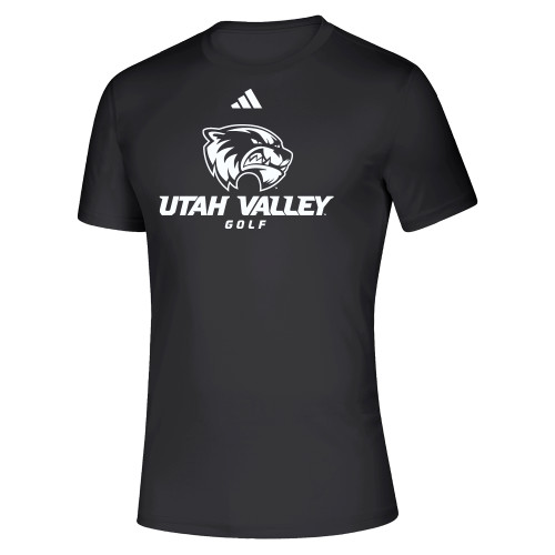  Adidas Black Pregame Performance Tee - Adidas - Utah Valley Golf