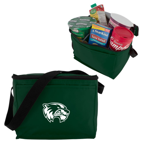  Six Pack Dark Green Cooler - Primary Logo